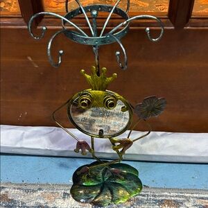Whimsical Frog Metal jewelry Holder